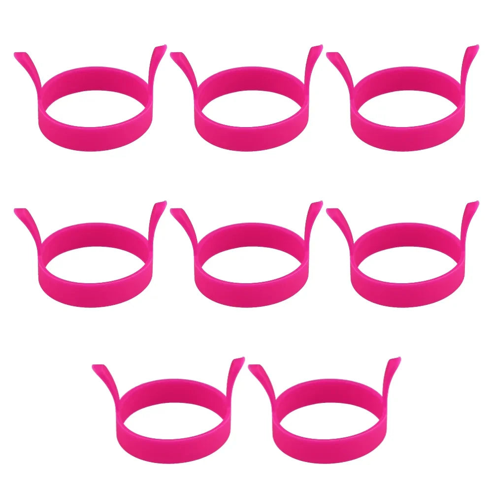 8X Silicone Ring Fried Egg Mold Nonstick Pancake Ring Molds Heat Resistant Multi-function Portable Creative for Cooking DIY Tool