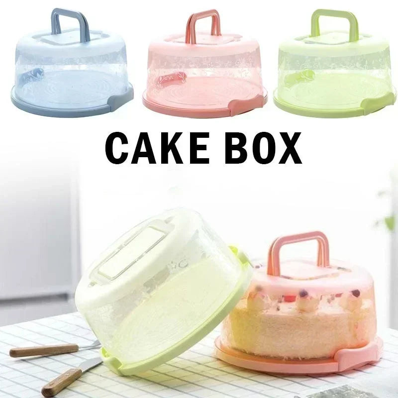 Birthday Cake Storage Box Round Wedding Baking Container Stand Plate Pie Tray UtensilsKitchen Tools Storage Box Accessories