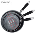 3PCS/Set Medical Stone Frying Pan 28/26/20cm Wok Non-Stick Pan Skillet Cauldron Induction Cooker Pans Pancake Egg Gas Stove Home
