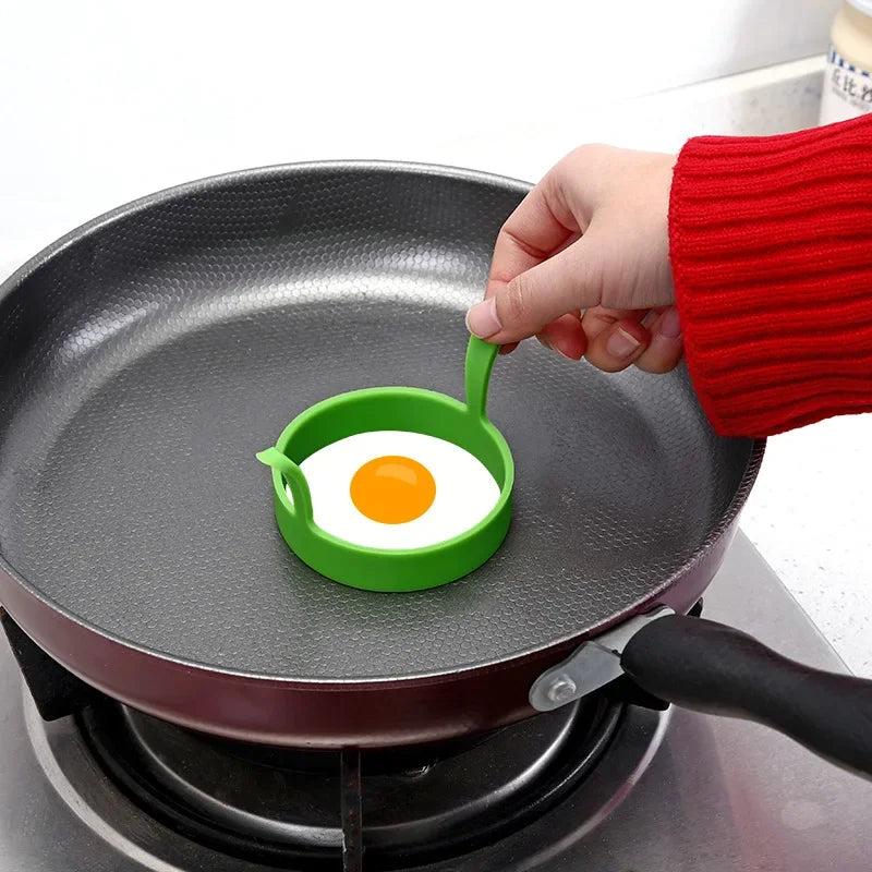 8X Silicone Ring Fried Egg Mold Nonstick Pancake Ring Molds Heat Resistant Multi-function Portable Creative for Cooking DIY Tool