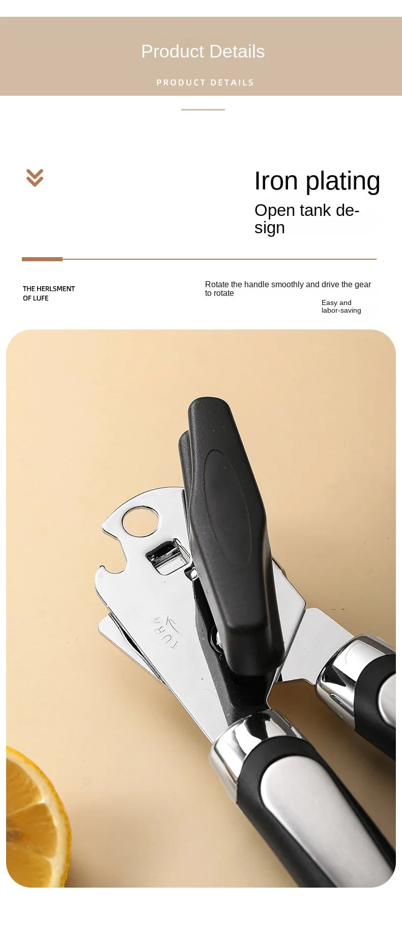Professional Iron Manual Can Opener Multifunctional Stainless Steel Beer Handle Can Opener Kitchen Gadgets Bottle Openers Jar