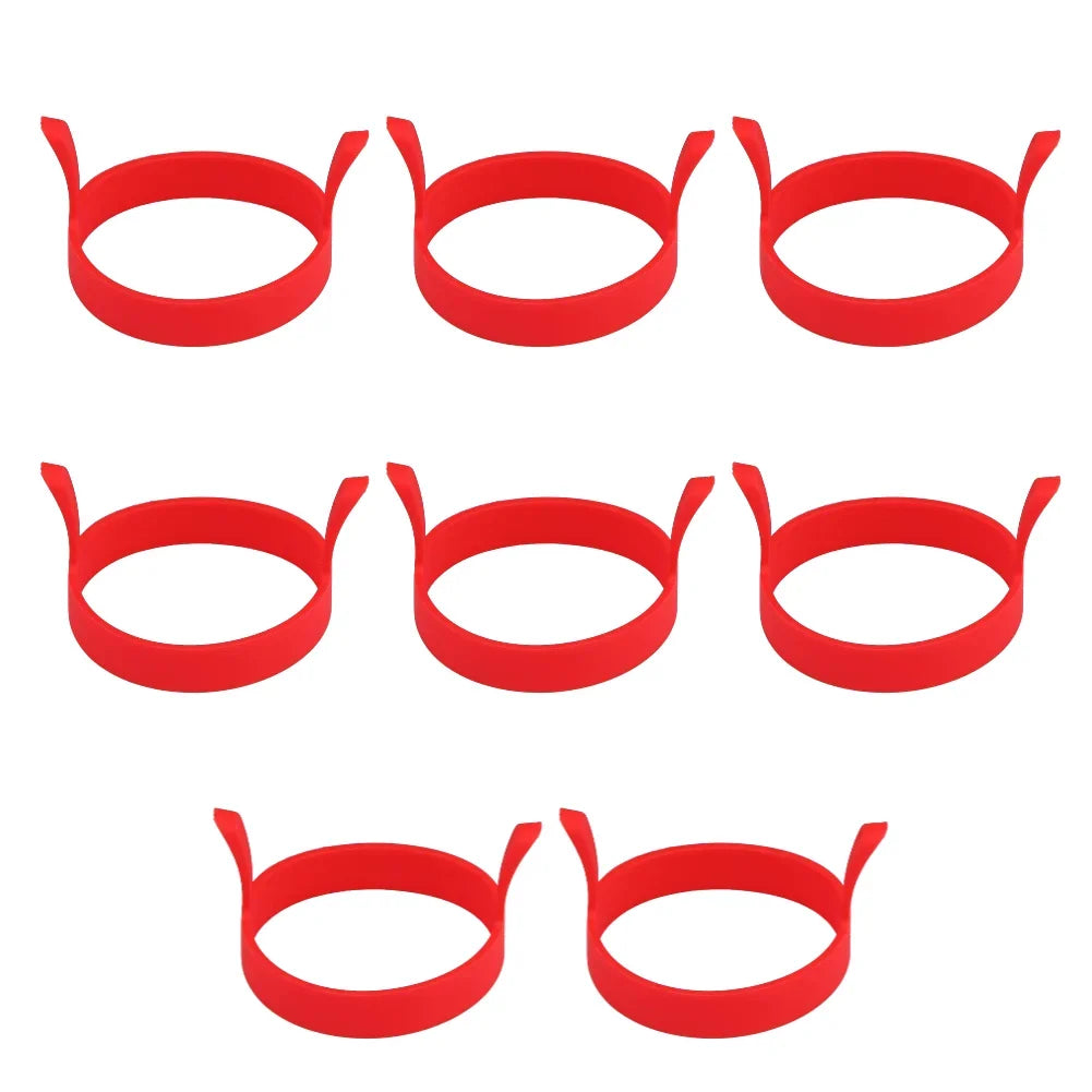 8X Silicone Ring Fried Egg Mold Nonstick Pancake Ring Molds Heat Resistant Multi-function Portable Creative for Cooking DIY Tool