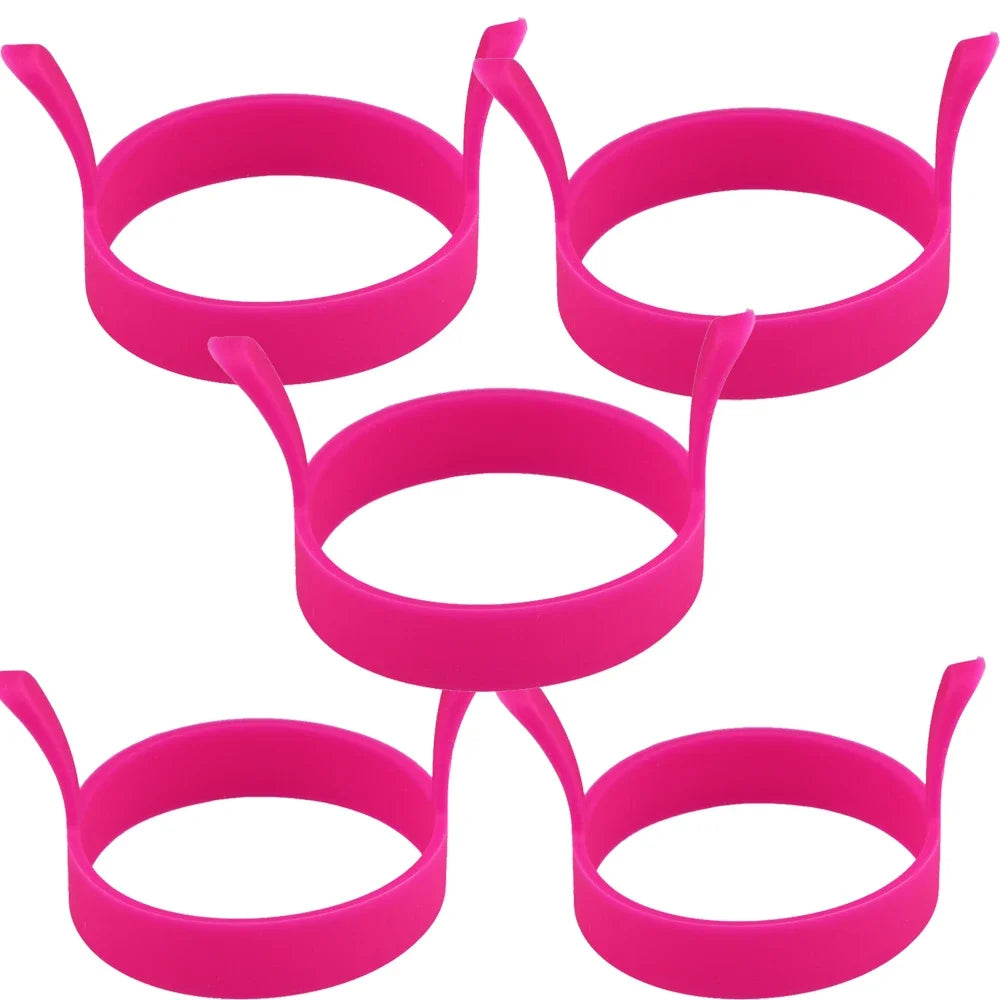 8X Silicone Ring Fried Egg Mold Nonstick Pancake Ring Molds Heat Resistant Multi-function Portable Creative for Cooking DIY Tool