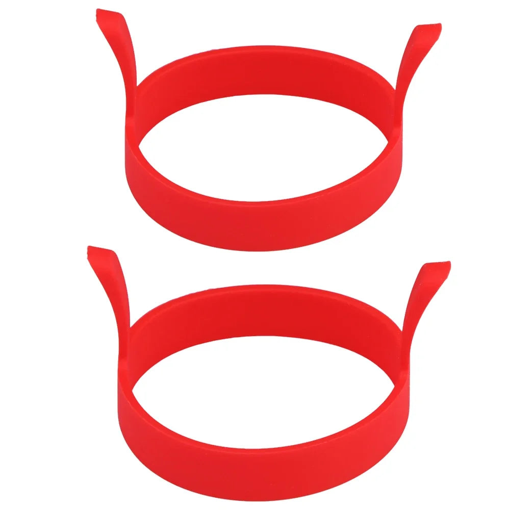 8X Silicone Ring Fried Egg Mold Nonstick Pancake Ring Molds Heat Resistant Multi-function Portable Creative for Cooking DIY Tool