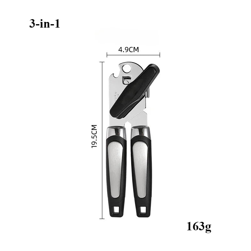 Professional Iron Manual Can Opener Multifunctional Stainless Steel Beer Handle Can Opener Kitchen Gadgets Bottle Openers Jar
