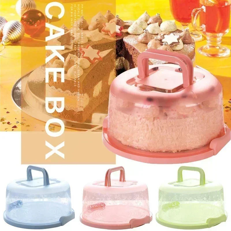 Birthday Cake Storage Box Round Wedding Baking Container Stand Plate Pie Tray UtensilsKitchen Tools Storage Box Accessories