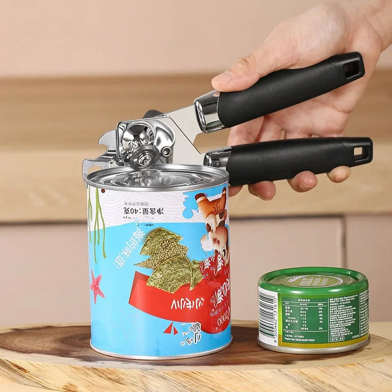 Professional Iron Manual Can Opener Multifunctional Stainless Steel Beer Handle Can Opener Kitchen Gadgets Bottle Openers Jar