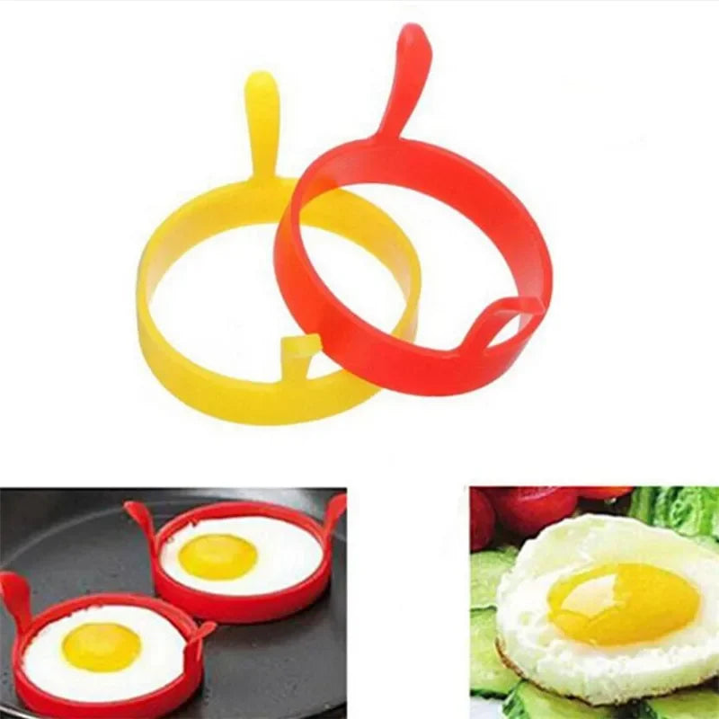 8X Silicone Ring Fried Egg Mold Nonstick Pancake Ring Molds Heat Resistant Multi-function Portable Creative for Cooking DIY Tool