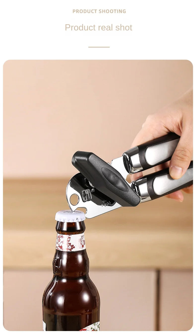 Professional Iron Manual Can Opener Multifunctional Stainless Steel Beer Handle Can Opener Kitchen Gadgets Bottle Openers Jar