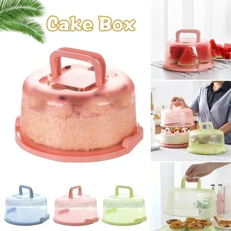 Birthday Cake Storage Box Round Wedding Baking Container Stand Plate Pie Tray UtensilsKitchen Tools Storage Box Accessories