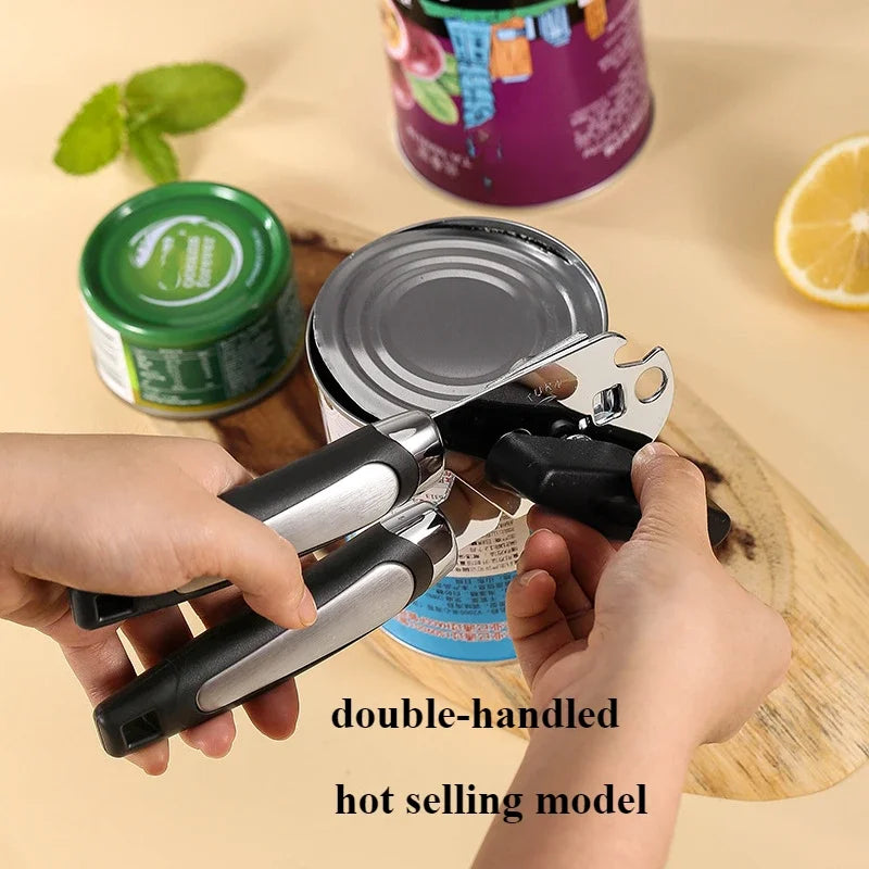 Professional Iron Manual Can Opener Multifunctional Stainless Steel Beer Handle Can Opener Kitchen Gadgets Bottle Openers Jar