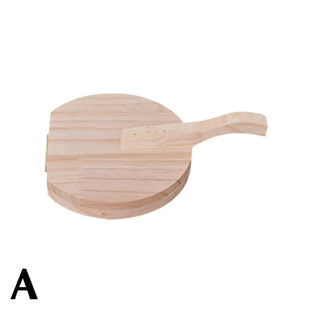 Wooden Manual Dough Press Roller Round/Square Shape Corn Tortilla Dumpling Skin Bun Skin Press Mold Kitchen Baking Tool