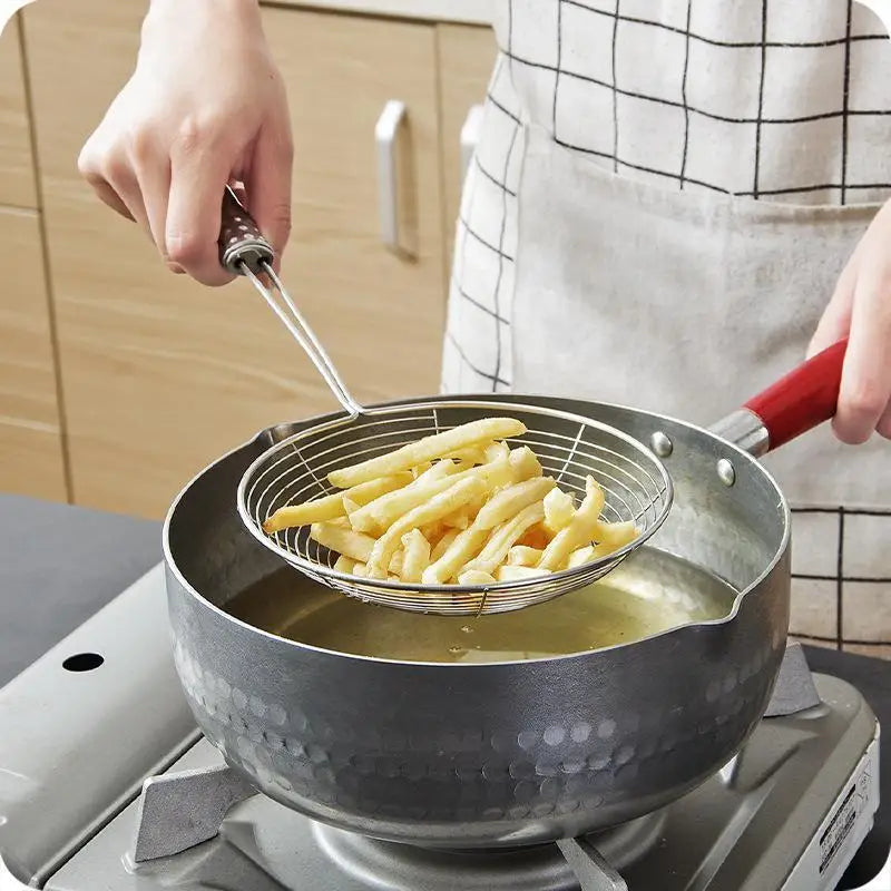 1/3/5pcs Stainless Steel Frying Strainer French Fries Spoon Wire Mesh Skimmer Colander Fryer Scoop Sieve Kitchen Supplies