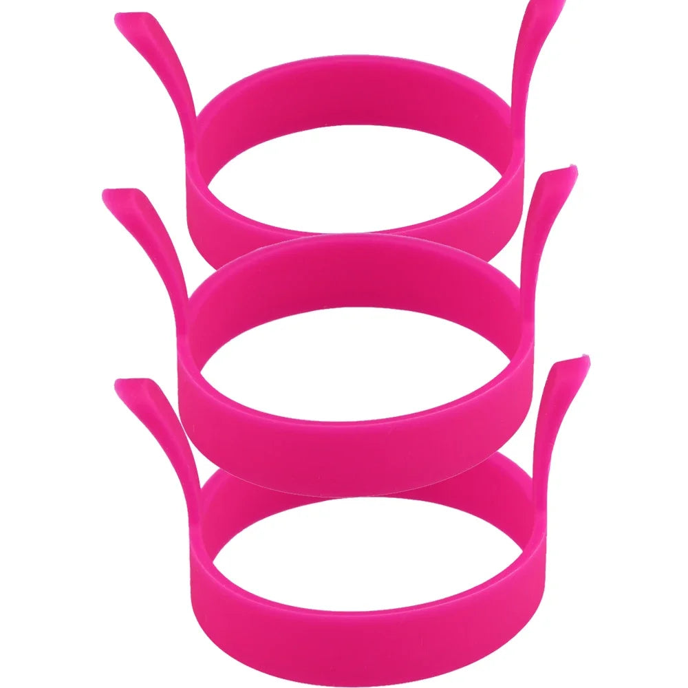 8X Silicone Ring Fried Egg Mold Nonstick Pancake Ring Molds Heat Resistant Multi-function Portable Creative for Cooking DIY Tool