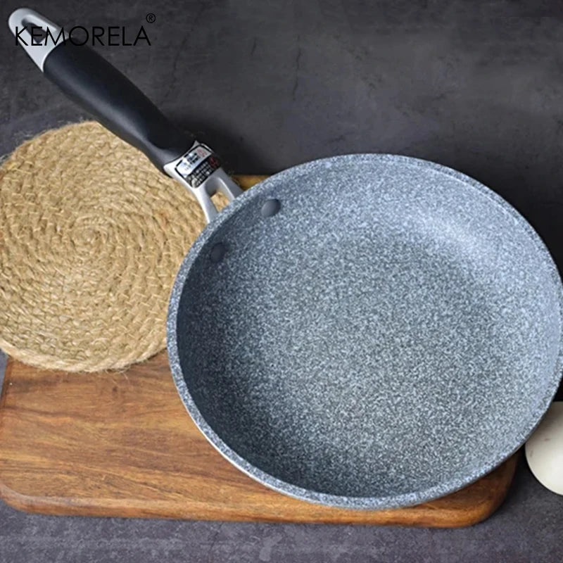 3PCS/Set Medical Stone Frying Pan 28/26/20cm Wok Non-Stick Pan Skillet Cauldron Induction Cooker Pans Pancake Egg Gas Stove Home