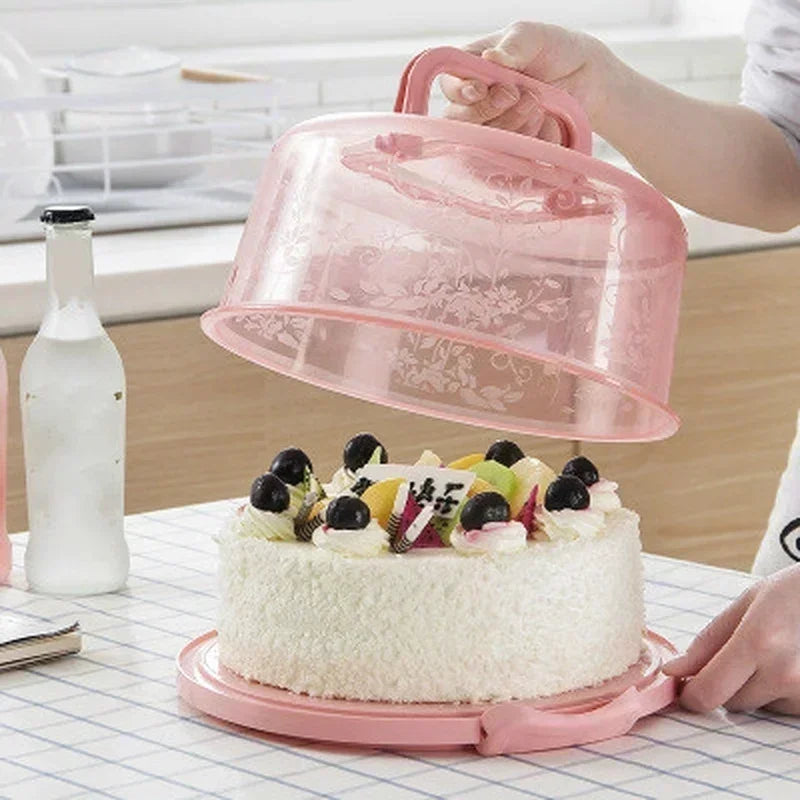 Birthday Cake Storage Box Round Wedding Baking Container Stand Plate Pie Tray UtensilsKitchen Tools Storage Box Accessories