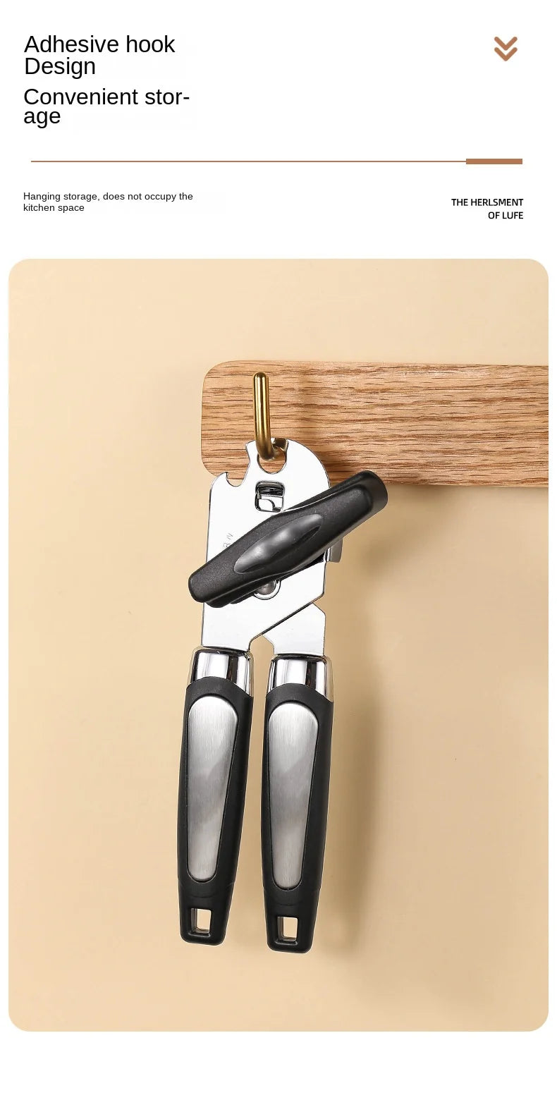 Professional Iron Manual Can Opener Multifunctional Stainless Steel Beer Handle Can Opener Kitchen Gadgets Bottle Openers Jar