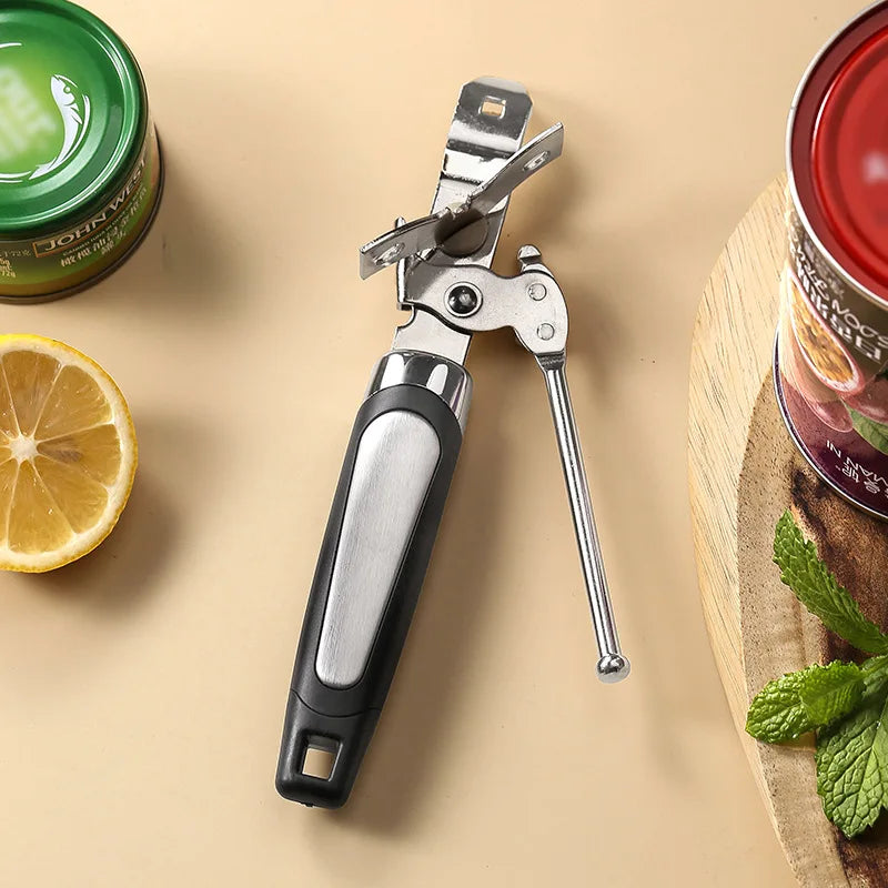 Professional Iron Manual Can Opener Multifunctional Stainless Steel Beer Handle Can Opener Kitchen Gadgets Bottle Openers Jar