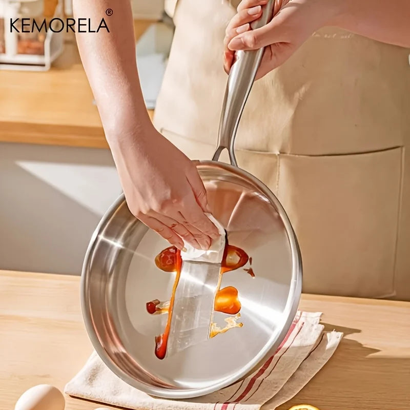 3PCS Stainless Steel Frying Pan Set 22/26/30cm Non-Stick Frying Pan For Gas Stove And Induction Cooker PanCakes For Steak Eggs