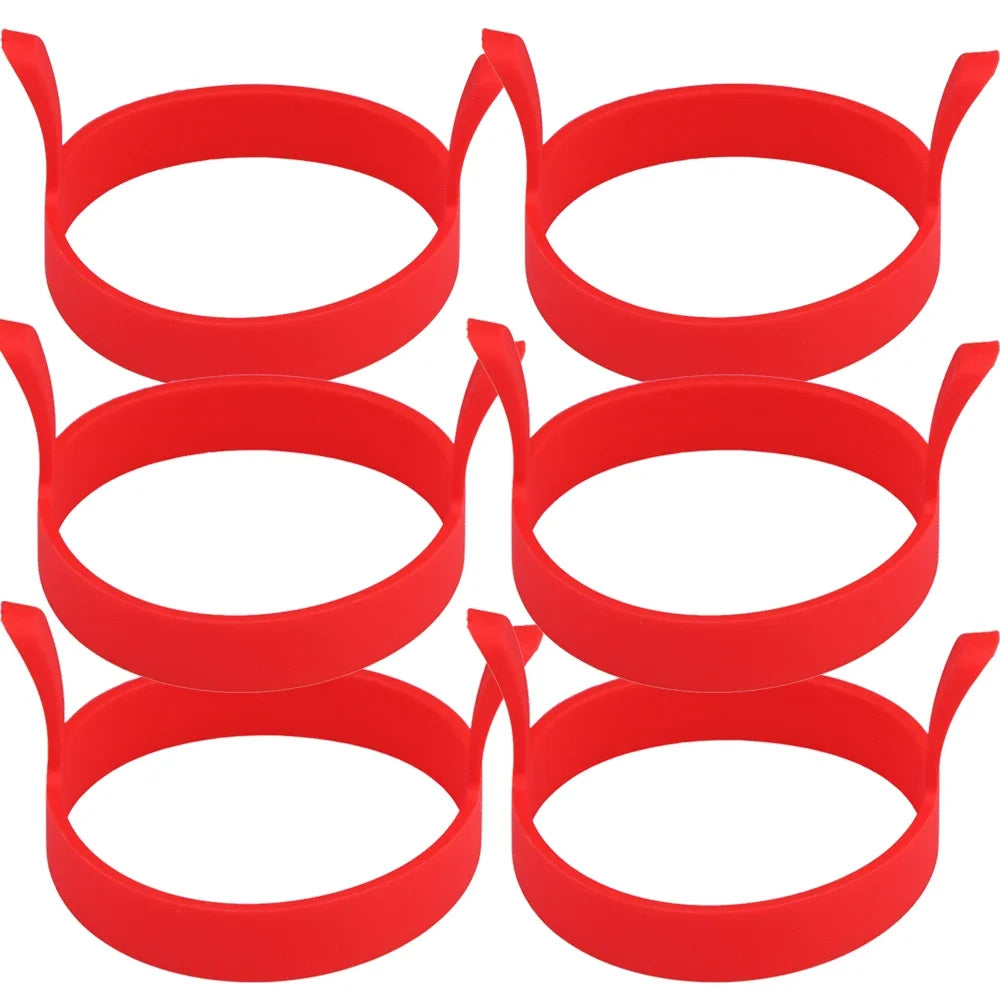 8X Silicone Ring Fried Egg Mold Nonstick Pancake Ring Molds Heat Resistant Multi-function Portable Creative for Cooking DIY Tool